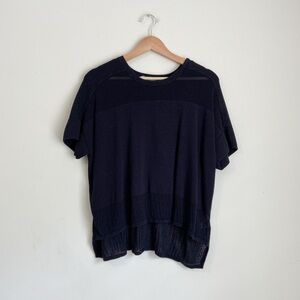 Athleta Mesh Knit Sweater Top